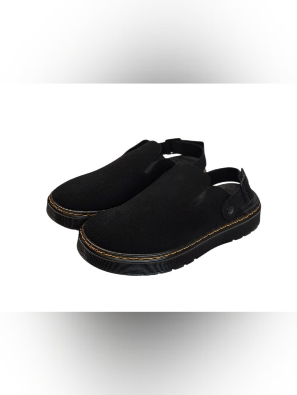 New Dr. Marten Carlson Suede Slingback Mules Black Women's Size 8 & 9 - Picture 7 of 12